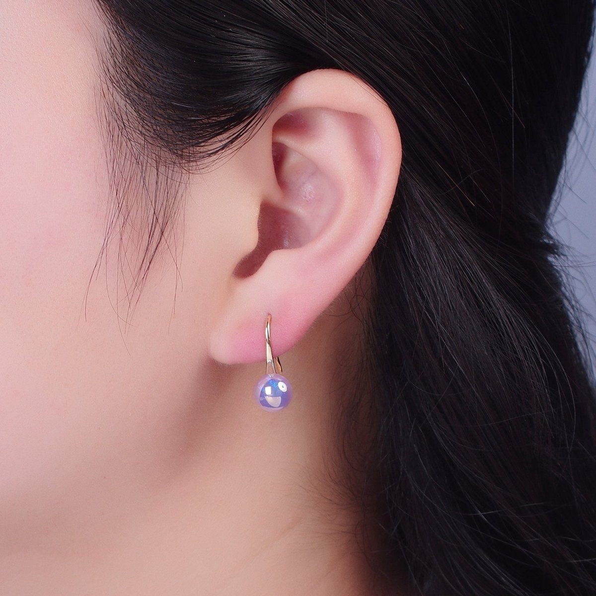 Classic Pearl Drop French Hook Earrings P-392 P-393 P-394 P-396