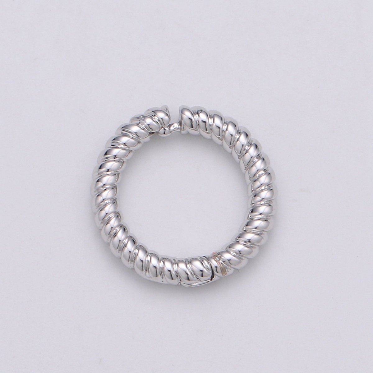 Classic Spiral Spring Gate Ring, Push Gate Ring Charm Holder Clasp for Connector, Wrislet Holder L-067~L-068