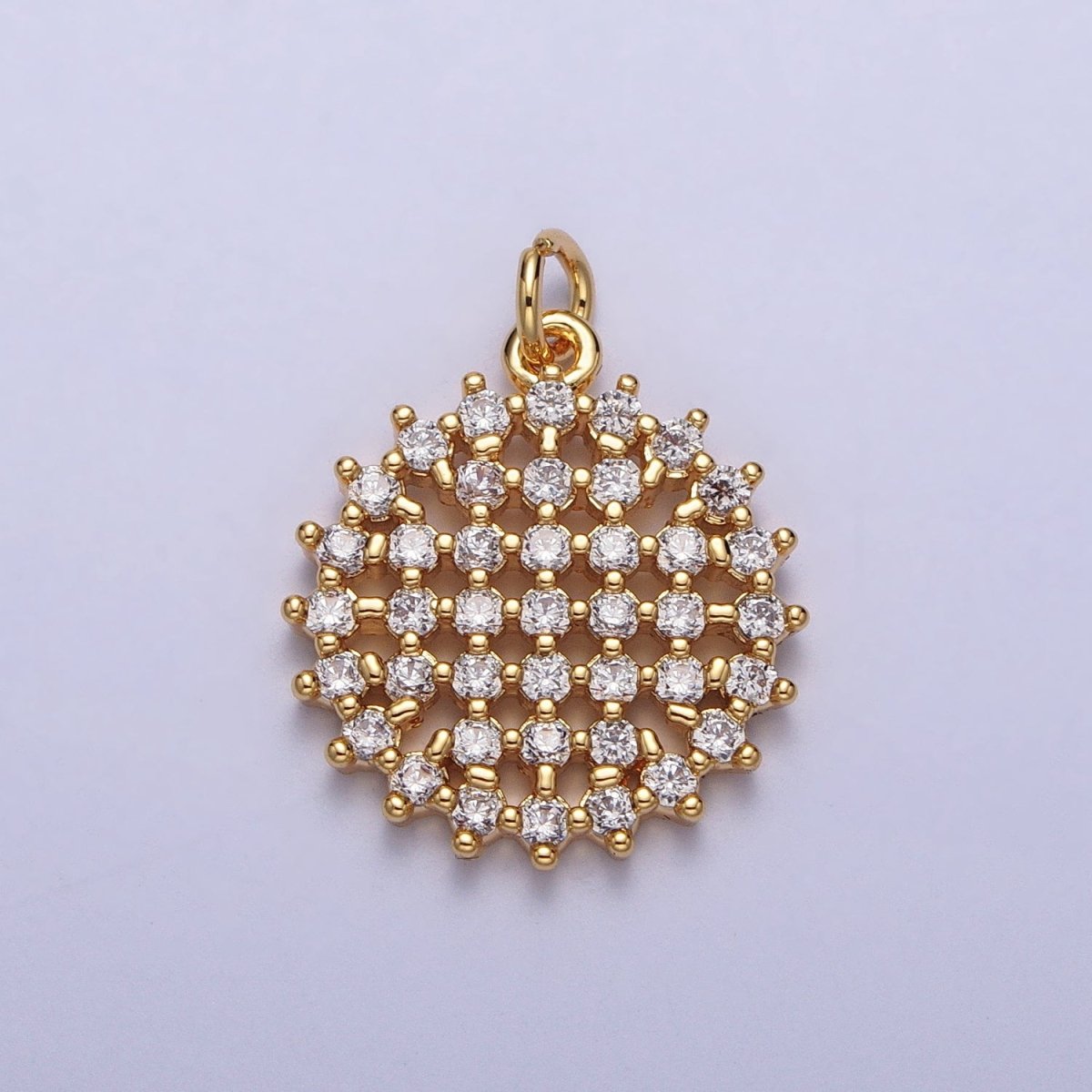 Clear, Green CZ Micro Paved Round Add-On Charm in Gold & Silver | AC195 - AC213