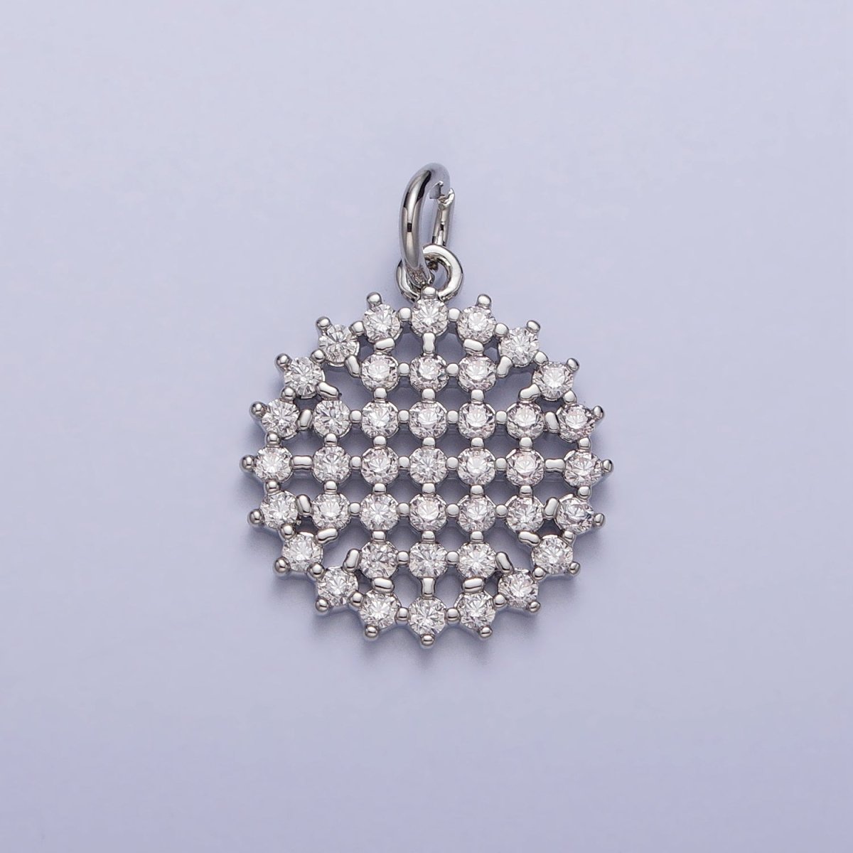 Clear, Green CZ Micro Paved Round Add-On Charm in Gold & Silver | AC195 - AC213