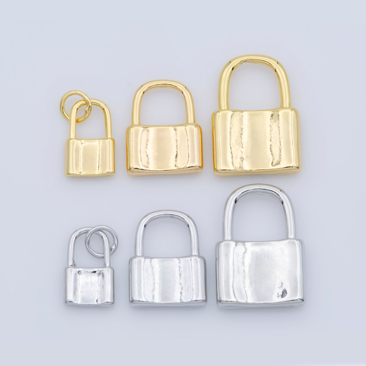 7mm, 15mm, 20mm Dainty 18k Gold Filled Padlock Charm, Tiny Padlock charm Small lock Pendant Love Lock for Earring Necklace Bracelet Making K-114 K-040 K-149