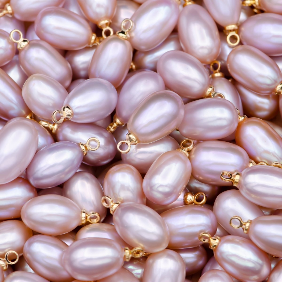 Clearance! Natural Lavender Purple Teardrop Pearl Charm Natural Freshwater Pearl Necklace, Mauve Champagne Single Keshi Pendant, Bridesmaid Jewelry Gift P-1782 - DLUXCA