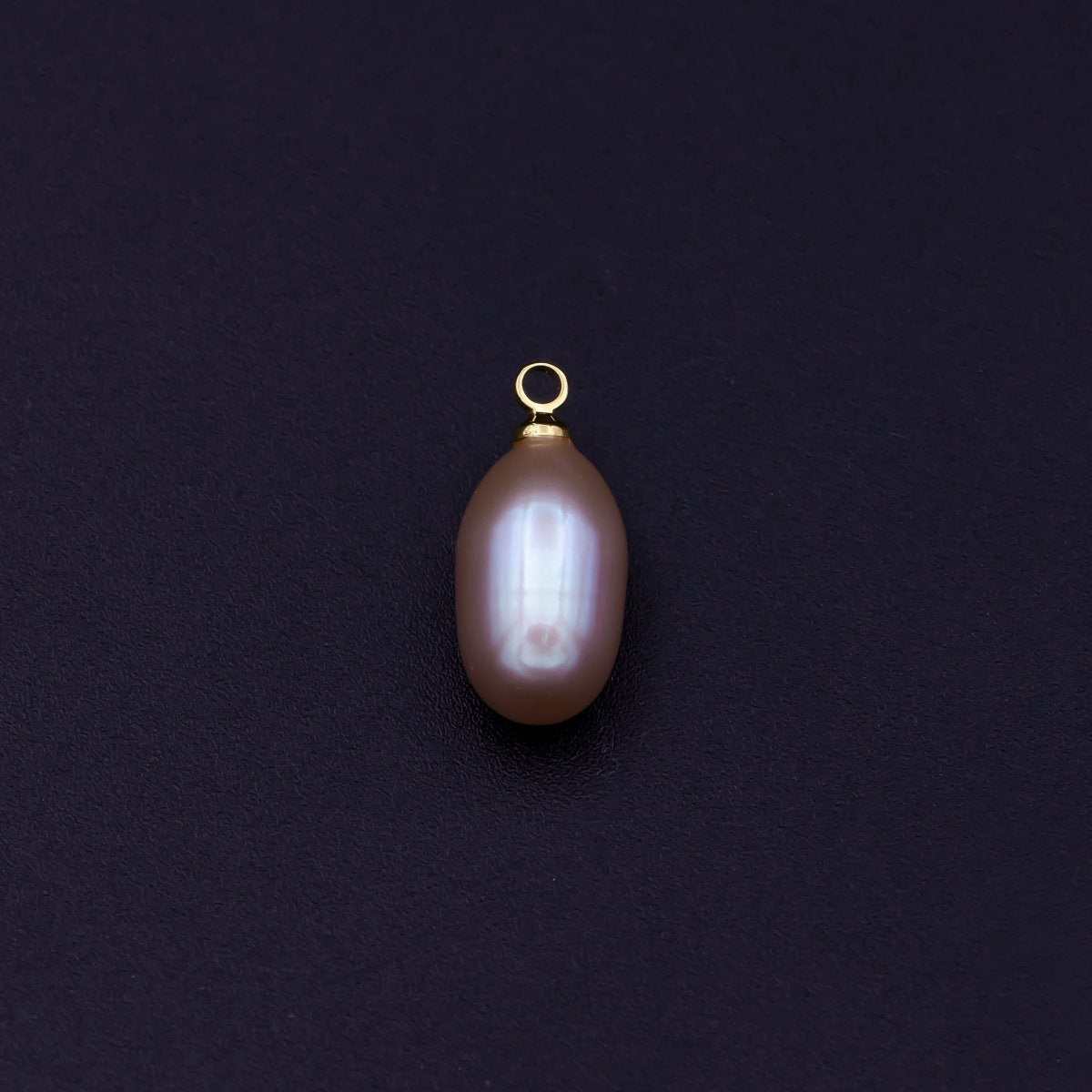 Clearance! Natural Lavender Purple Teardrop Pearl Charm Natural Freshwater Pearl Necklace, Mauve Champagne Single Keshi Pendant, Bridesmaid Jewelry Gift P-1782 - DLUXCA