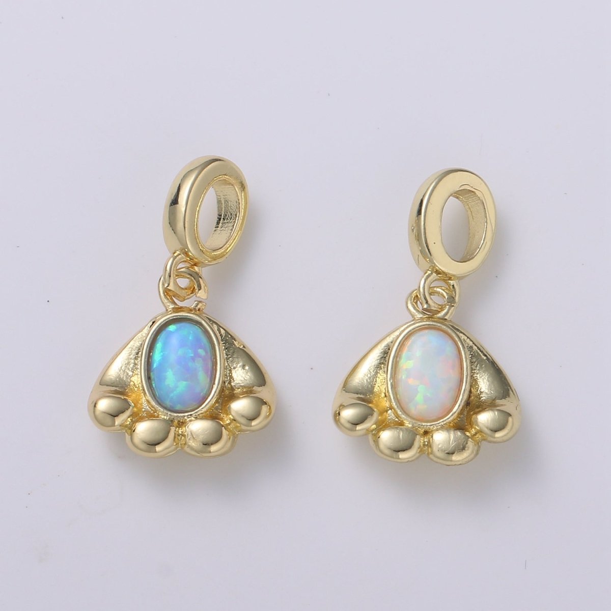 Cloud 24K Gold Opal CZ Pendant Charm Celestial Pendant Charm for Bracelet Necklace White, Blue Pendant Jewelry H-555 H-563