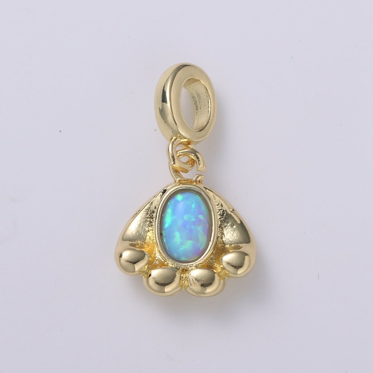 Cloud 24K Gold Opal CZ Pendant Charm Celestial Pendant Charm for Bracelet Necklace White, Blue Pendant Jewelry H-555 H-563