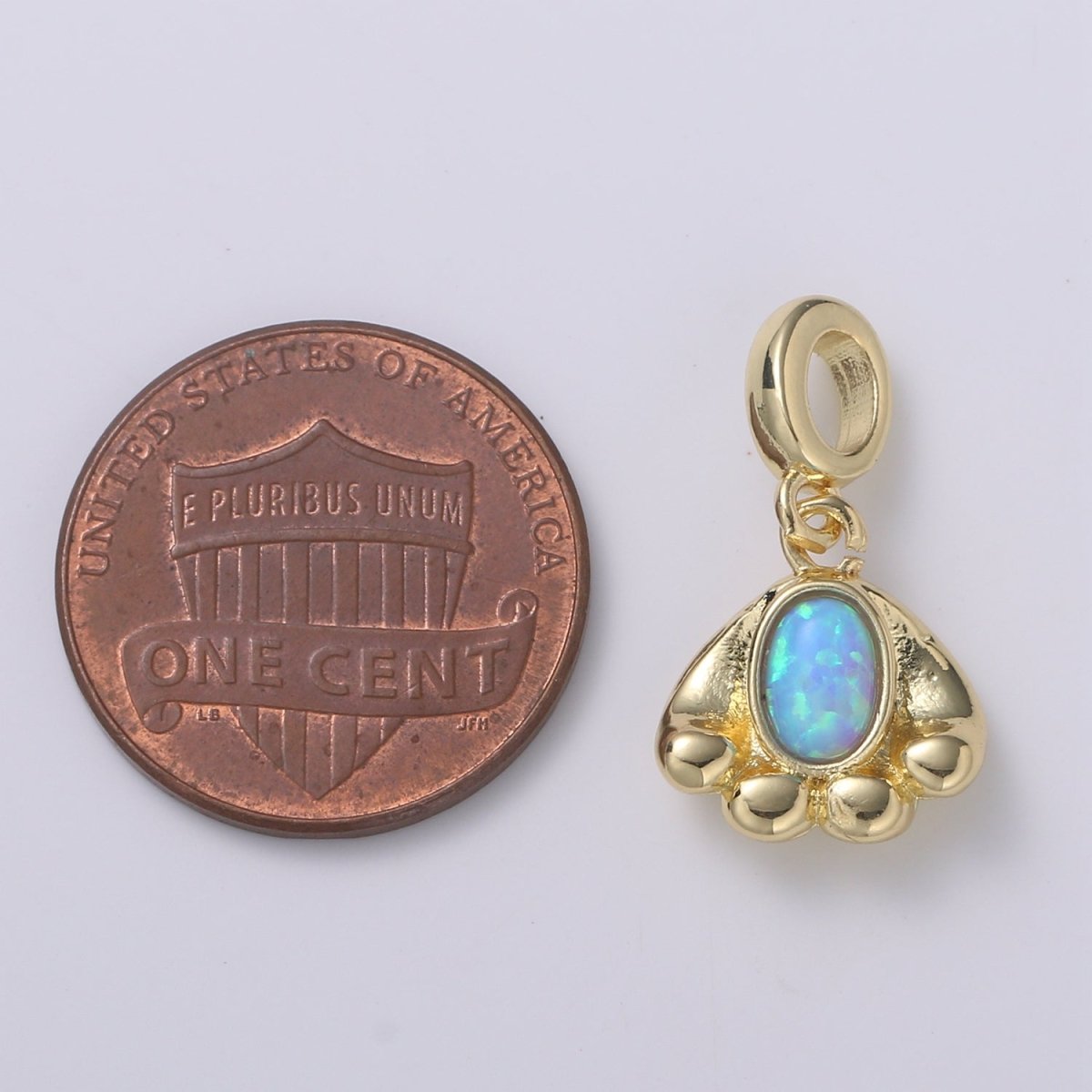 Cloud 24K Gold Opal CZ Pendant Charm Celestial Pendant Charm for Bracelet Necklace White, Blue Pendant Jewelry H-555 H-563