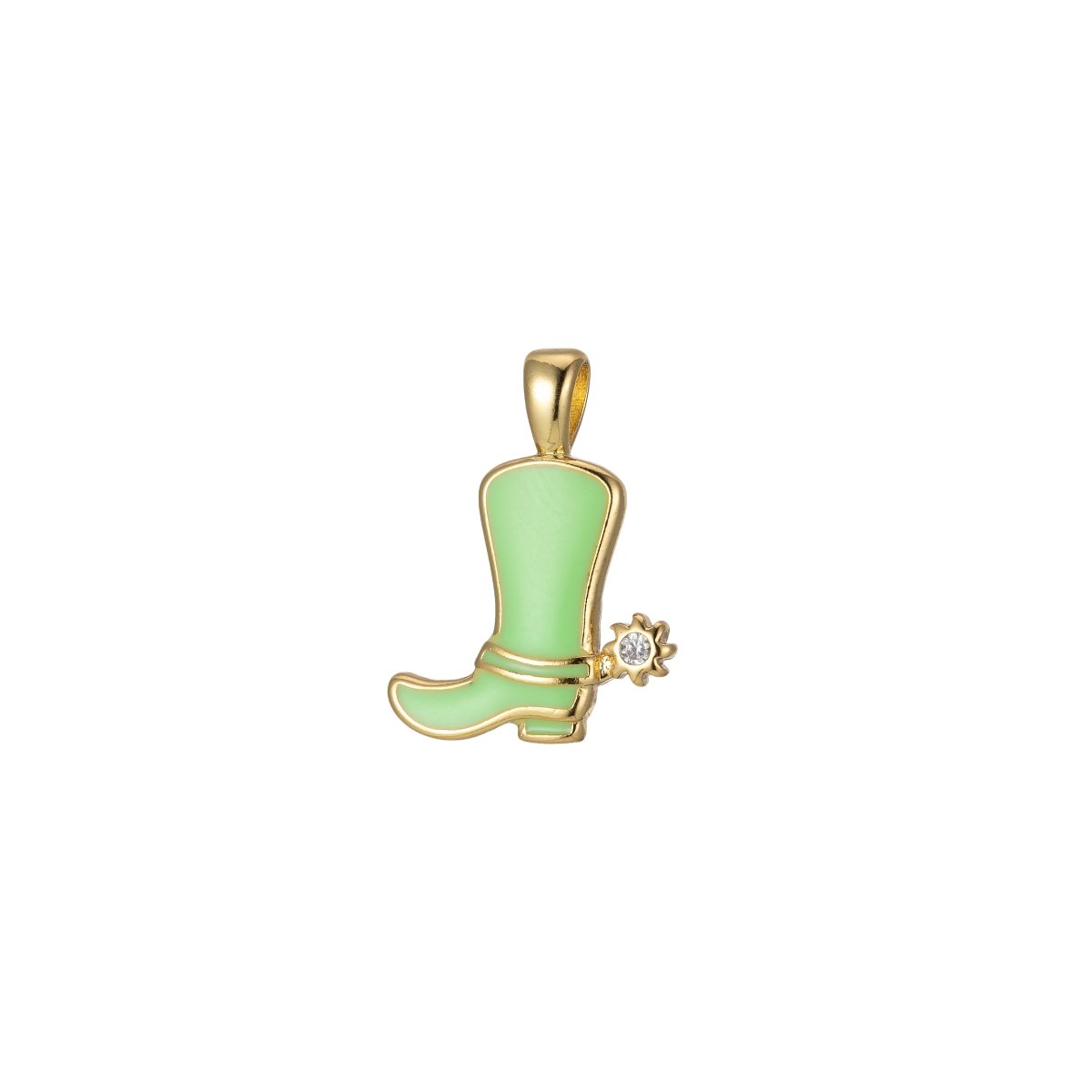 Colorful Cowboy Cowgirl Boot Enamel Charm Pendant Shoes Wild West Inspired H-023 H-033 J-841- J-847