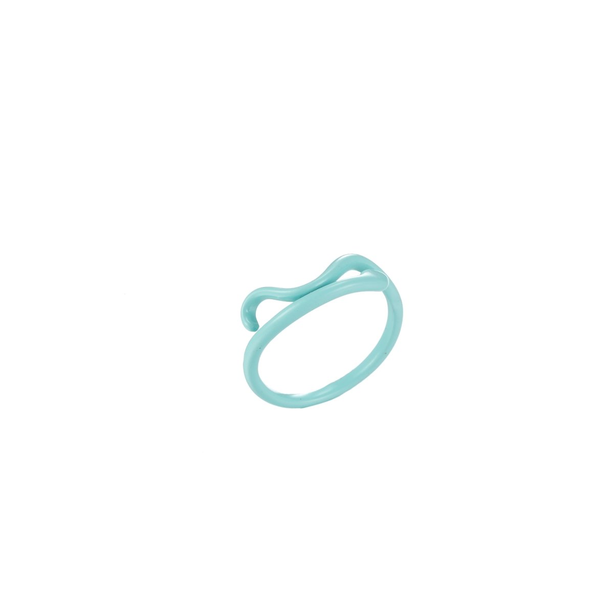 Colorful Enamel Twist Ring , Neon Color Ring , Enamel Ring Black Pink Teal White Yellow
