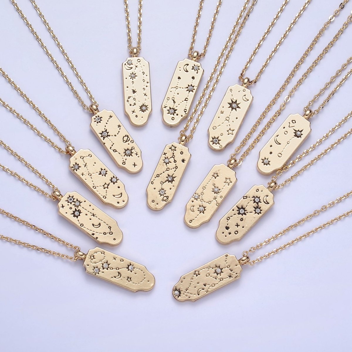 Constellation  Zodiac Charms Necklace Astrology Zodiac Necklace Charms, 12 Zodiac Charms Ready to Wear Necklace for Personalized Jewelry Wholesale | WA-491 to WA-502 Clearance Pricing
