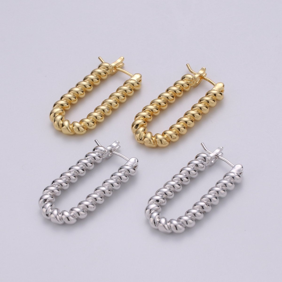 Croissant Earrings, Thick Gold Hoops,Twisted Curved Hoop, Gold Twisted Hoop Earring, Thick Hoop Earring, Gold Chunky Hoop, Thick Gold Hoop Q-150 Q-181