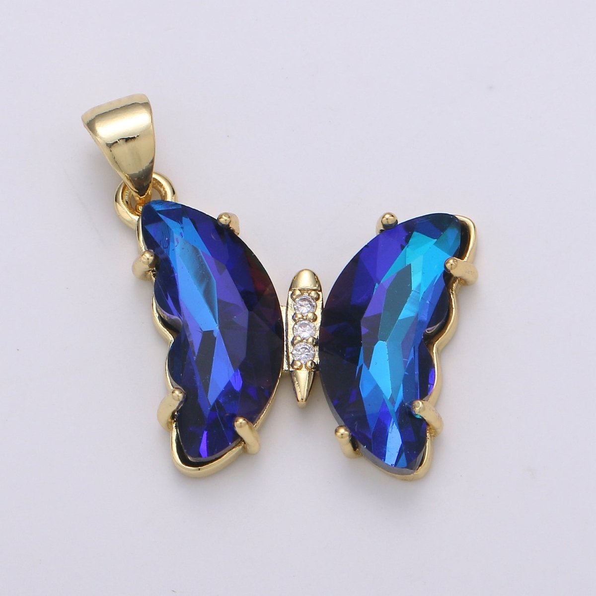 Crystal Gold Filled Butterfly Pendants  J-232-J-234
