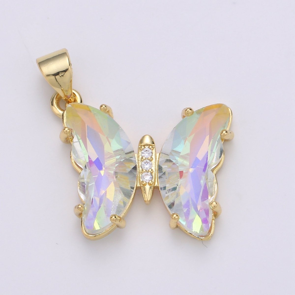 Crystal Gold Filled Butterfly Pendants  J-232-J-234