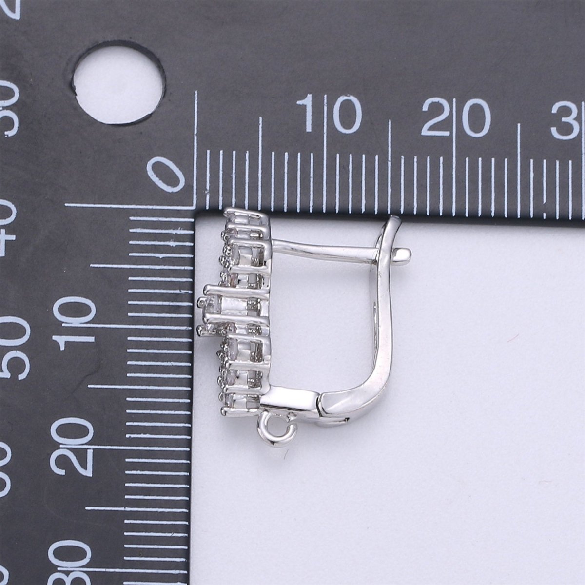 Cubic 14k Gold Filled one touch w/ open link Lever back earring making, 20x15 mm, Nickel free Lead Free for Earring Charm Making Findings K-313