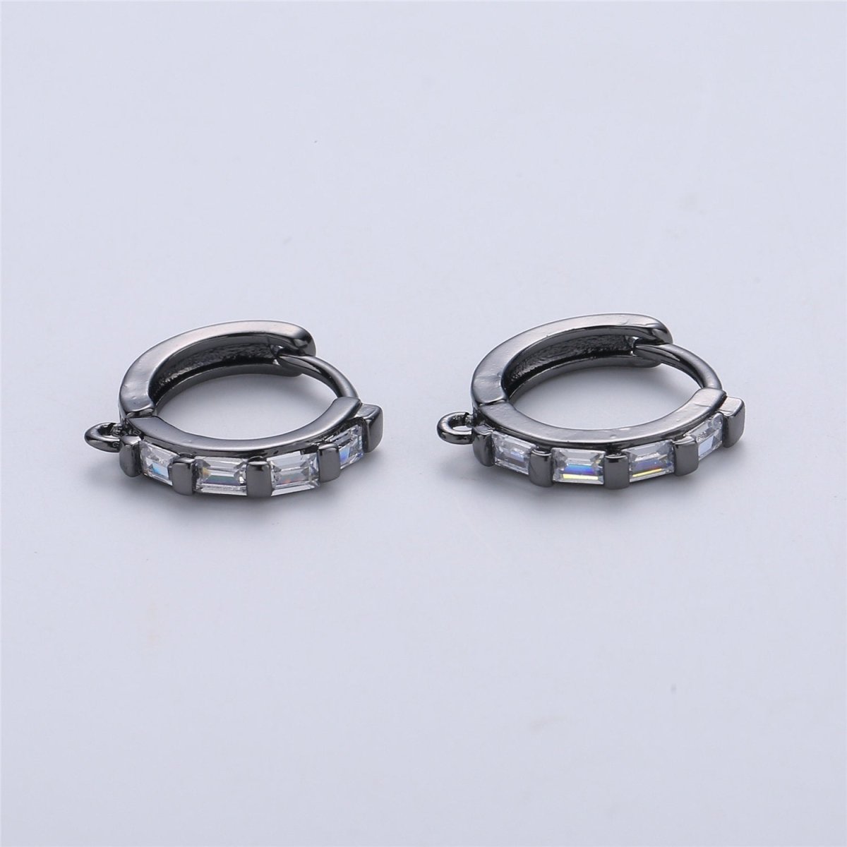 Cubic 18k Gold Filled one touch w/ open link Lever back earring making, 15x15 mm, Nickel free Lead Free for Earring Charm Making Findings K-163 to K-164