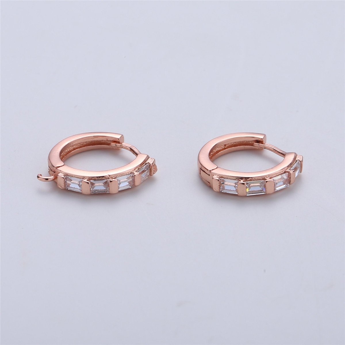 Cubic 18k Gold Filled one touch w/ open link Lever back earring making, 15x15 mm, Nickel free Lead Free for Earring Charm Making Findings K-163 to K-164