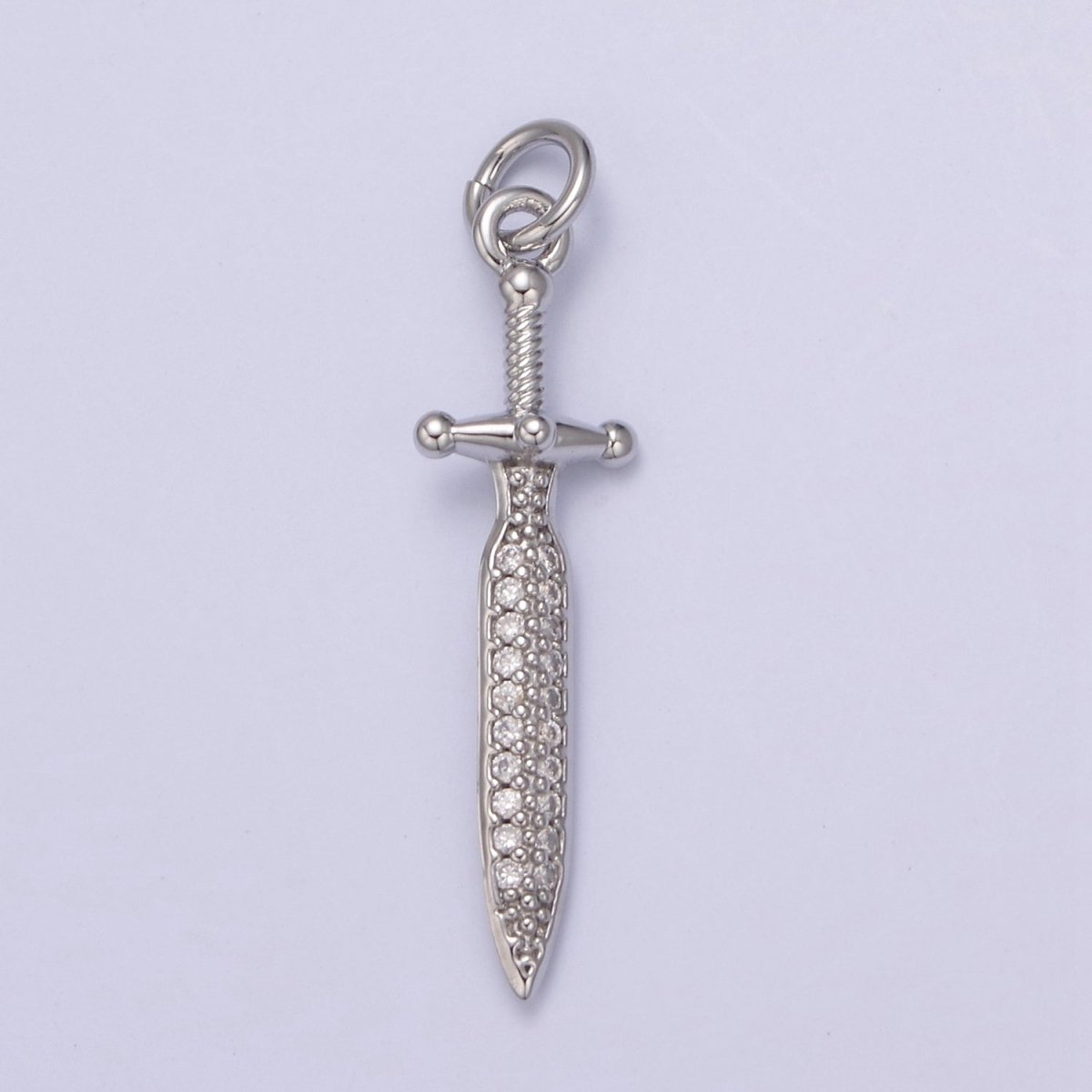 Cubic Dagger Pendant, CZ Sword Pendant, Earrings pendant, Bracelet Charm, Necklace Pendant, 24k Gold Filled Jewelry N-781 N-782