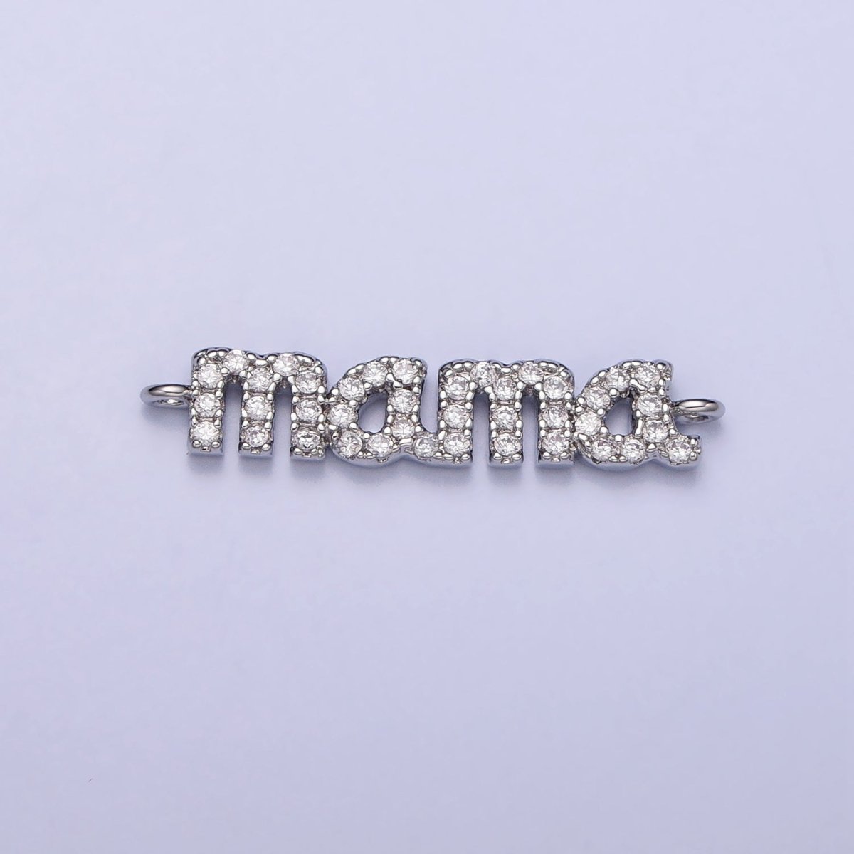 Cubic diamond MAMA connector charm Cubic zirconia Mother Link Connector for Bracelet Necklace Jewelry making supplies Y-856
