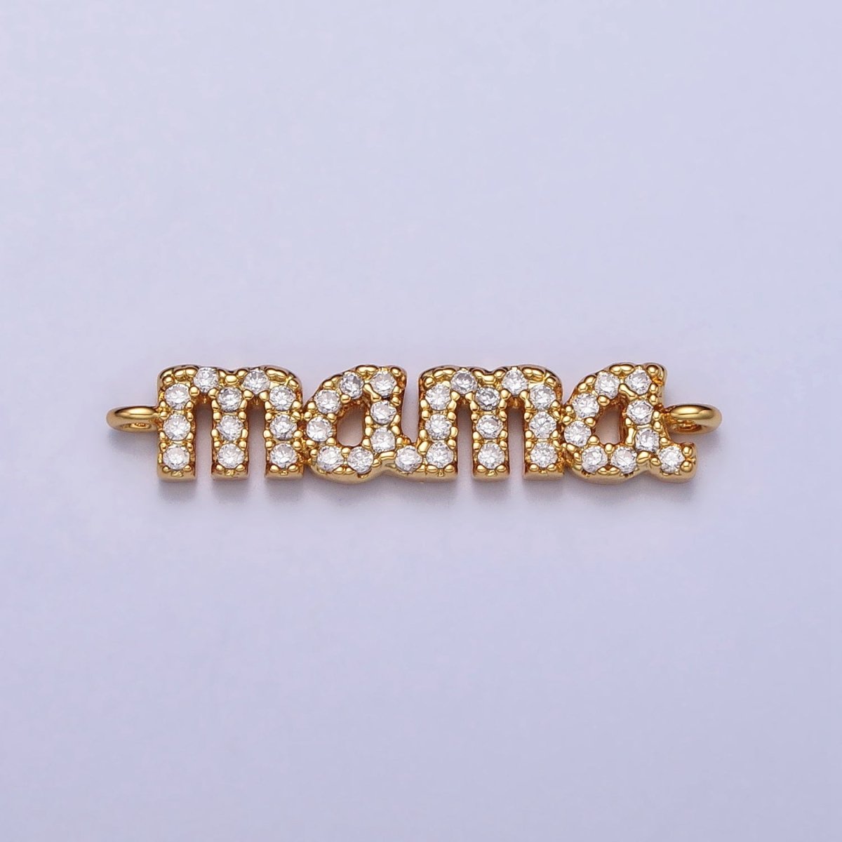 Cubic diamond MAMA connector charm Cubic zirconia Mother Link Connector for Bracelet Necklace Jewelry making supplies Y-856