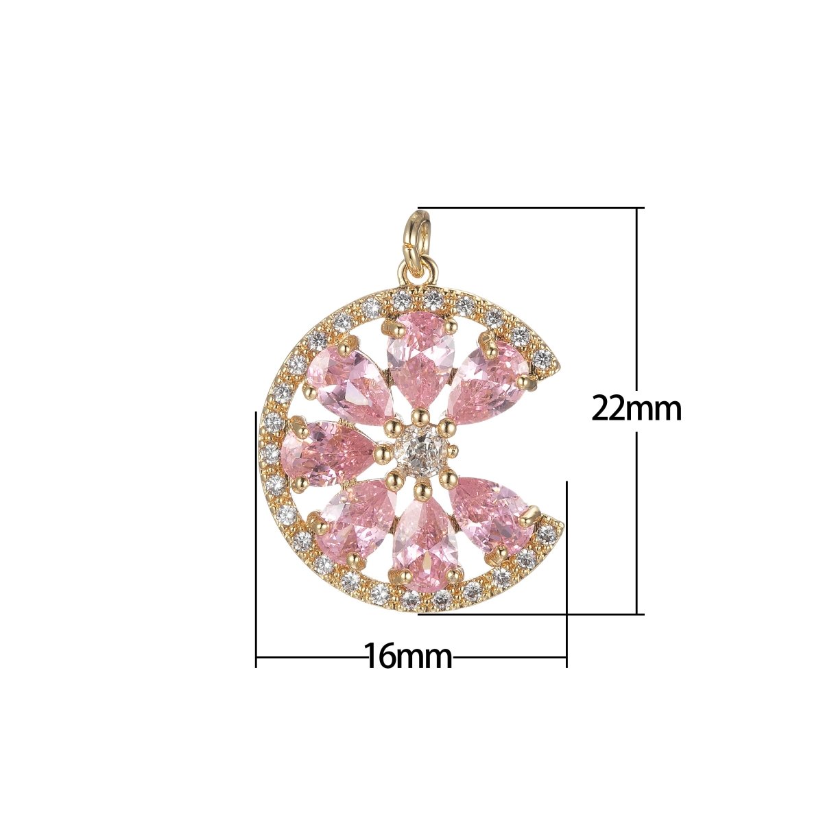 Cubic Sun Pendant Sunburst Charm Necklace, Celestial Jewelry Layering Necklace, Gifts for Her Pink Yellow Birthstone Jewelry Micro Pave E-843 E-844