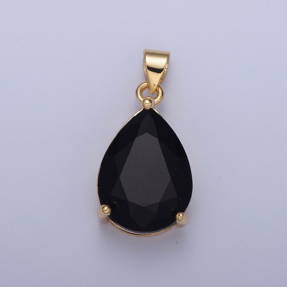 Cubic Zirconia Teardrop Pendant, Large Multicolor CZ For Necklace Making H-293 H-316 H-320 H-346 H-369 H-371 H-373