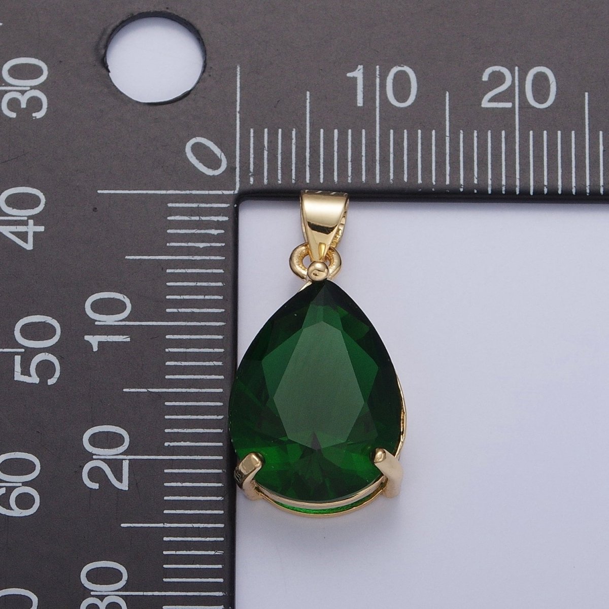 Cubic Zirconia Teardrop Pendant, Large Multicolor CZ For Necklace Making H-293 H-316 H-320 H-346 H-369 H-371 H-373