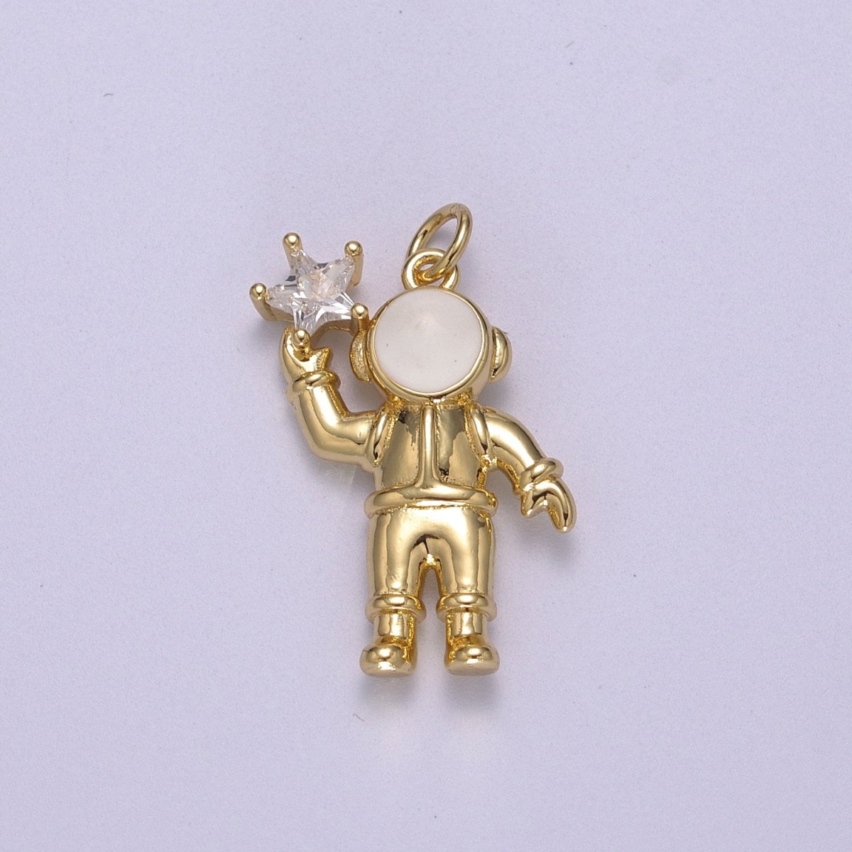 Cute Dainty Astronaut Charm, Enamel Robot Pendant Star Kids Monster Charm for Necklace Earring Bracelet Component Halloween Charm M-828-M-829