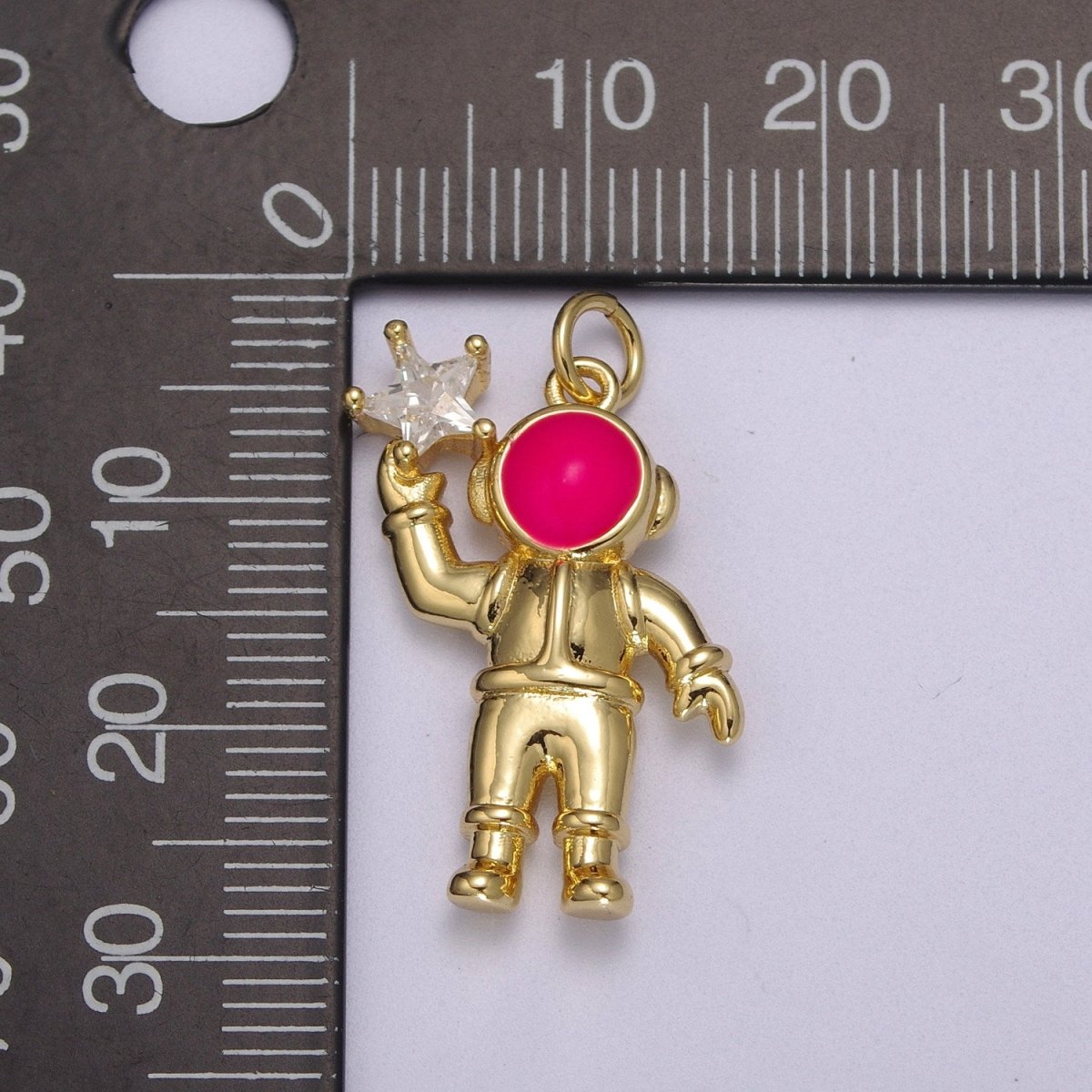Cute Dainty Astronaut Charm, Enamel Robot Pendant Star Kids Monster Charm for Necklace Earring Bracelet Component Halloween Charm M-828-M-829