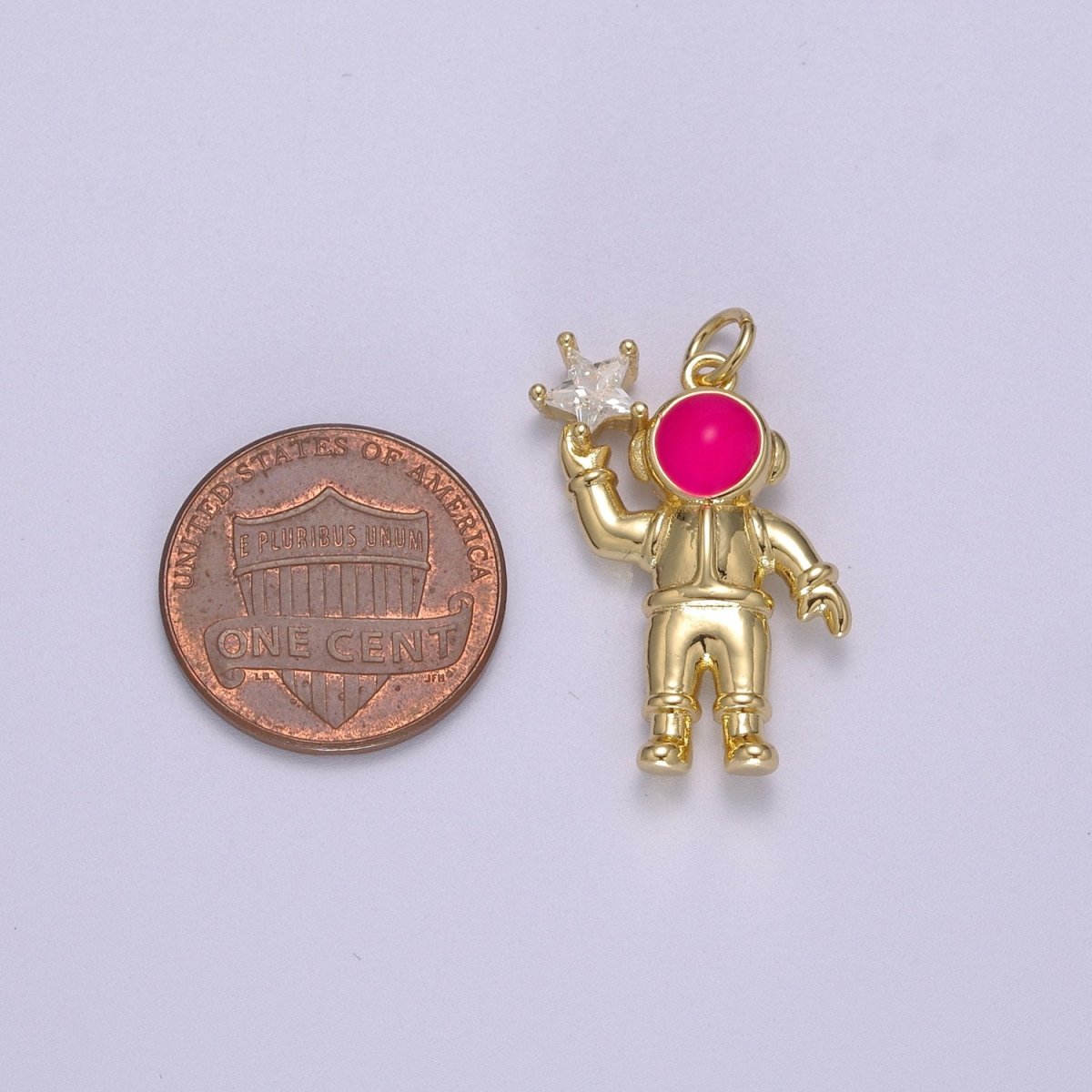 Cute Dainty Astronaut Charm, Enamel Robot Pendant Star Kids Monster Charm for Necklace Earring Bracelet Component Halloween Charm M-828-M-829