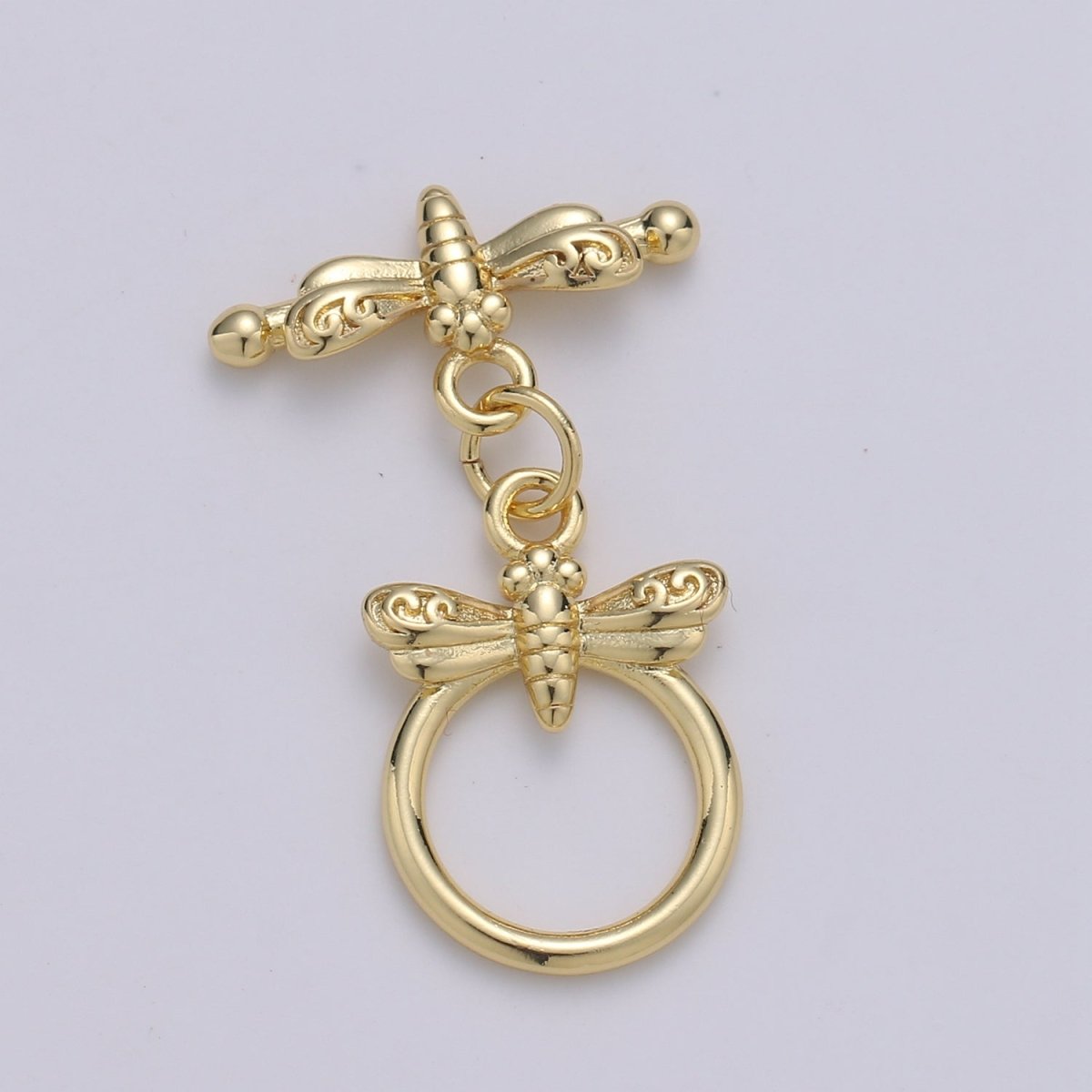 Cute Gold Toggle Clasp, Rose Gold , Black, Silver Bee Toggle Clasps Fancy Design OT Clasp WHOLESALE Supply for Bracelet Necklace Component L-114~L-117