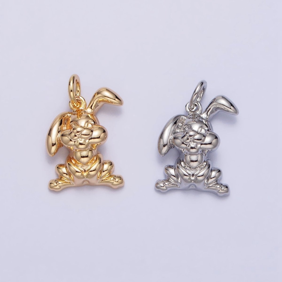 Cute Rabbit Bunny Animal Charm in Gold & Silver | AC183