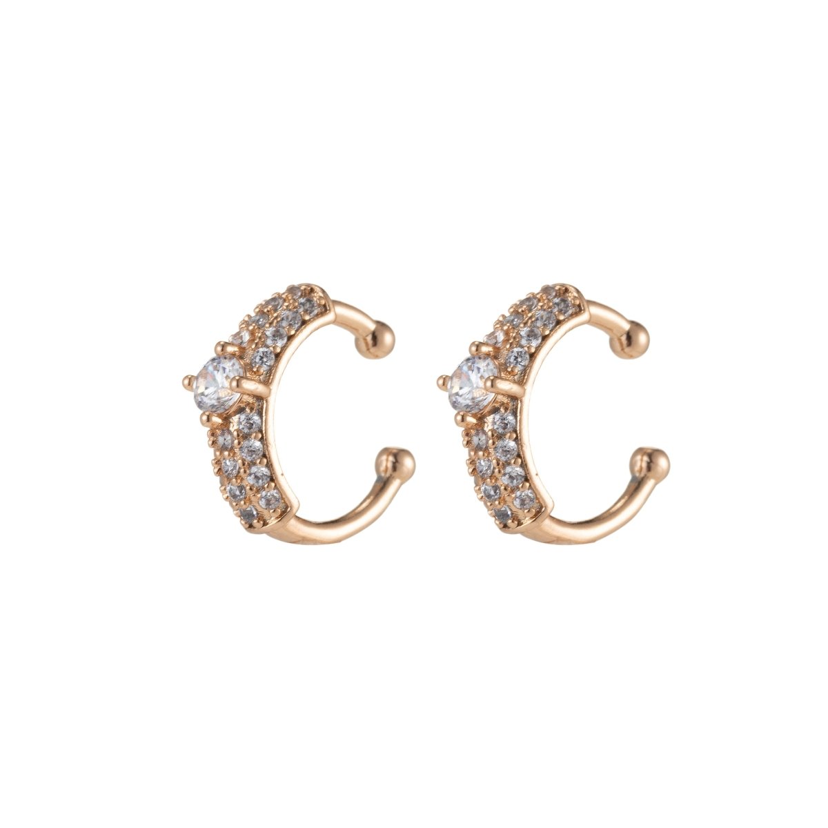 Cz ear cuff, Dainty ear cuff, Minimalist ear cuff, Delicate ear cuff, Gold earcuff, Micro Pave ear cuff, ear cuff gold earring AI-037
