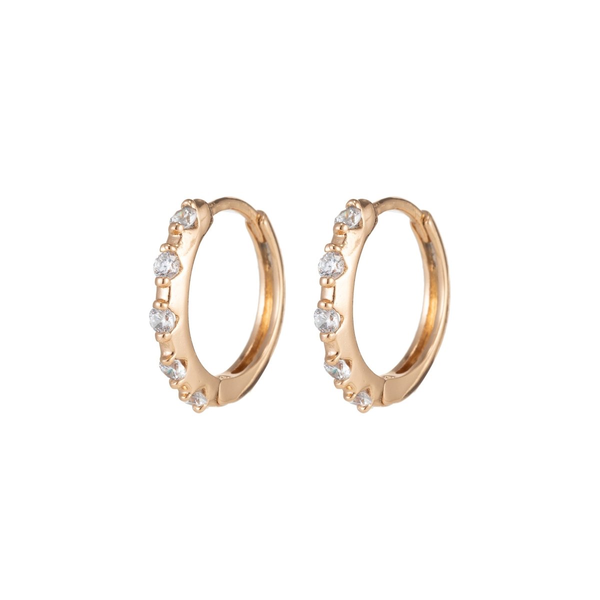 Cz Hoop earrings, Minimalist hoop earring, Micro Pave earrings, Dainty hoops gold, Tiny hoops, Cubic earrings, Small hoops Huge Q-059 Q-064