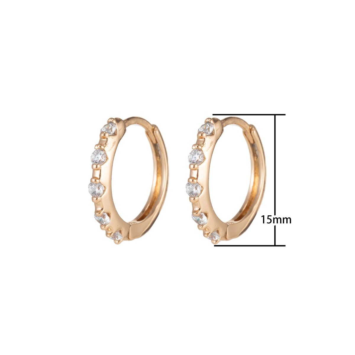 Cz Hoop earrings, Minimalist hoop earring, Micro Pave earrings, Dainty hoops gold, Tiny hoops, Cubic earrings, Small hoops Huge Q-059 Q-064