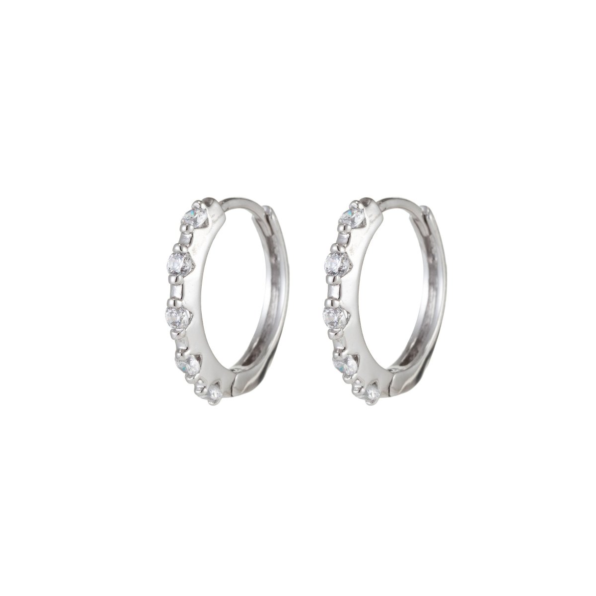 Cz Hoop earrings, Minimalist hoop earring, Micro Pave earrings, Dainty hoops gold, Tiny hoops, Cubic earrings, Small hoops Huge Q-059 Q-064