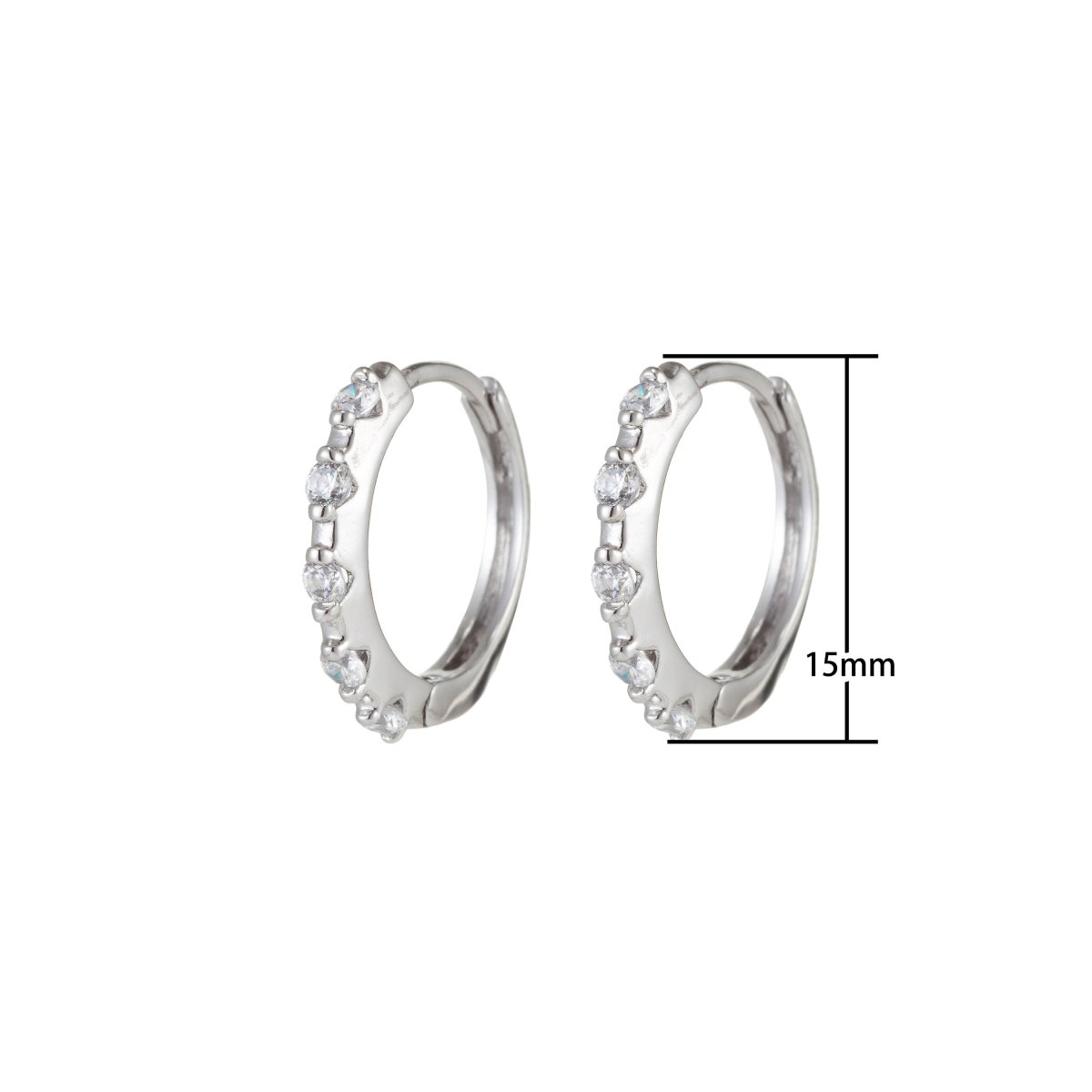 Cz Hoop earrings, Minimalist hoop earring, Micro Pave earrings, Dainty hoops gold, Tiny hoops, Cubic earrings, Small hoops Huge Q-059 Q-064