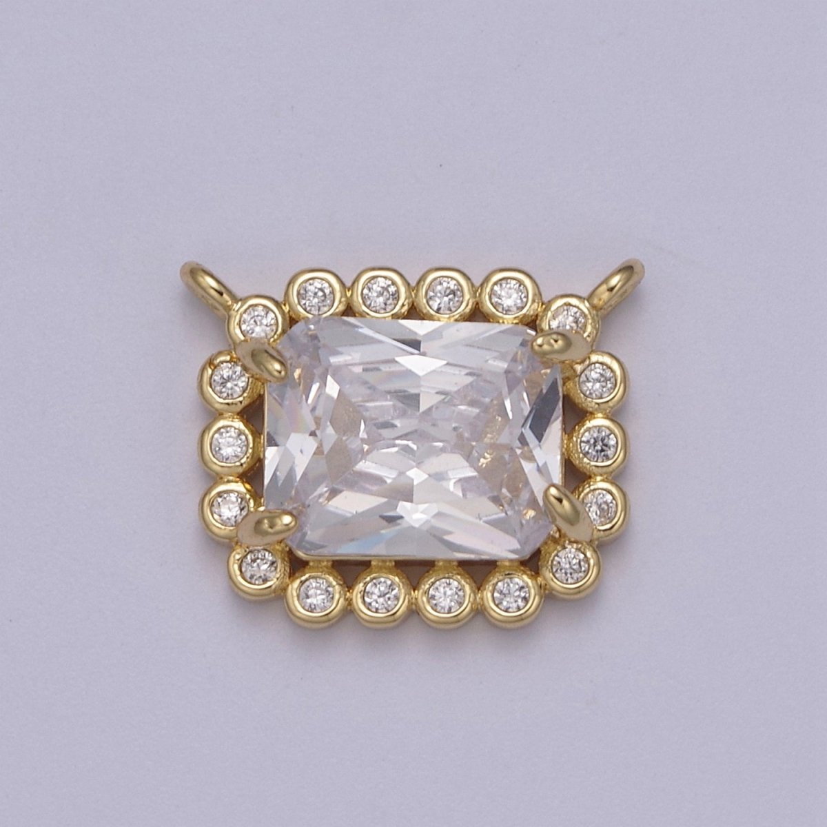 CZ Square Link Connector 14k Gold Filled CZ Link Connectors, Jewelry Making Supplies, Cubic Zirconia Geometric Jewelry F-749 F-753 F-754  F-757 F-758
