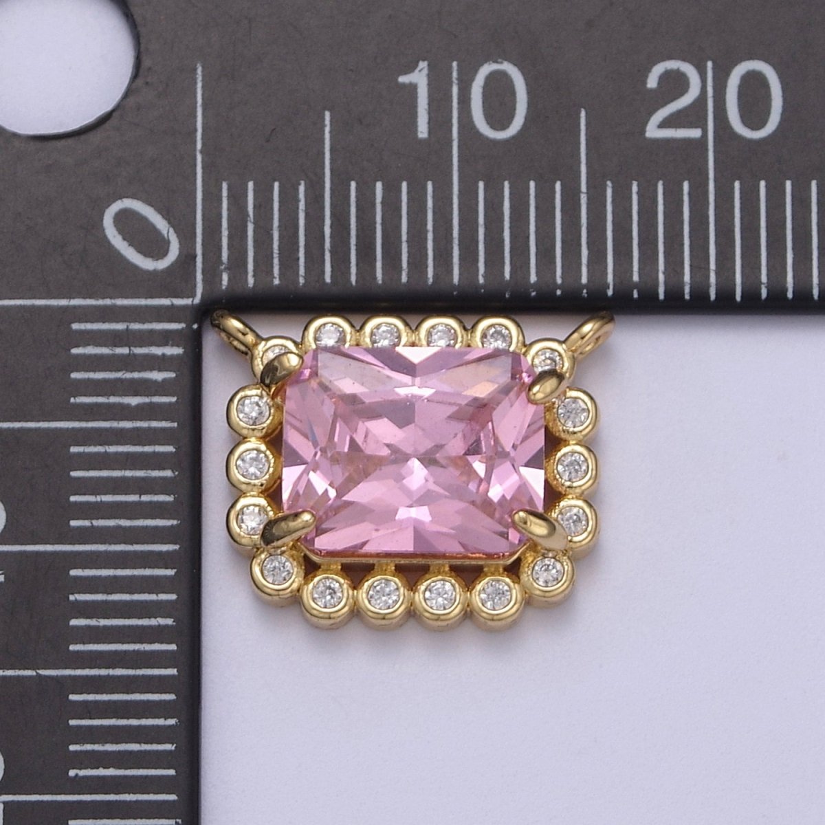 CZ Square Link Connector 14k Gold Filled CZ Link Connectors, Jewelry Making Supplies, Cubic Zirconia Geometric Jewelry F-749 F-753 F-754  F-757 F-758