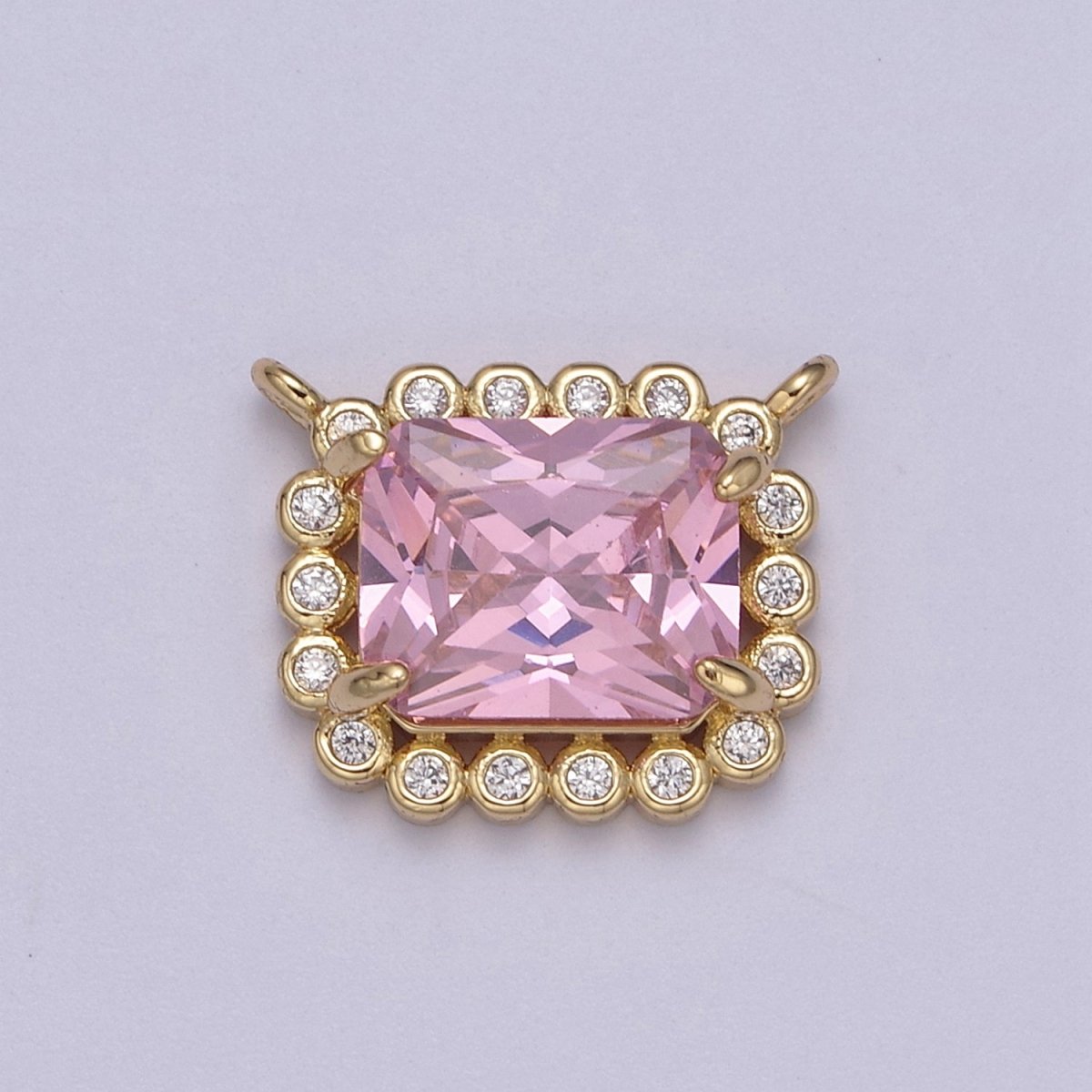 CZ Square Link Connector 14k Gold Filled CZ Link Connectors, Jewelry Making Supplies, Cubic Zirconia Geometric Jewelry F-749 F-753 F-754  F-757 F-758