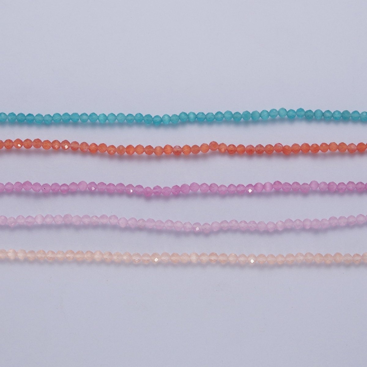 Dainty 14.5 Inch Glass Bead Choker Necklace | WA-1014 WA-1015 WA-1016 WA-1017 WA-1018 Clearance Pricing