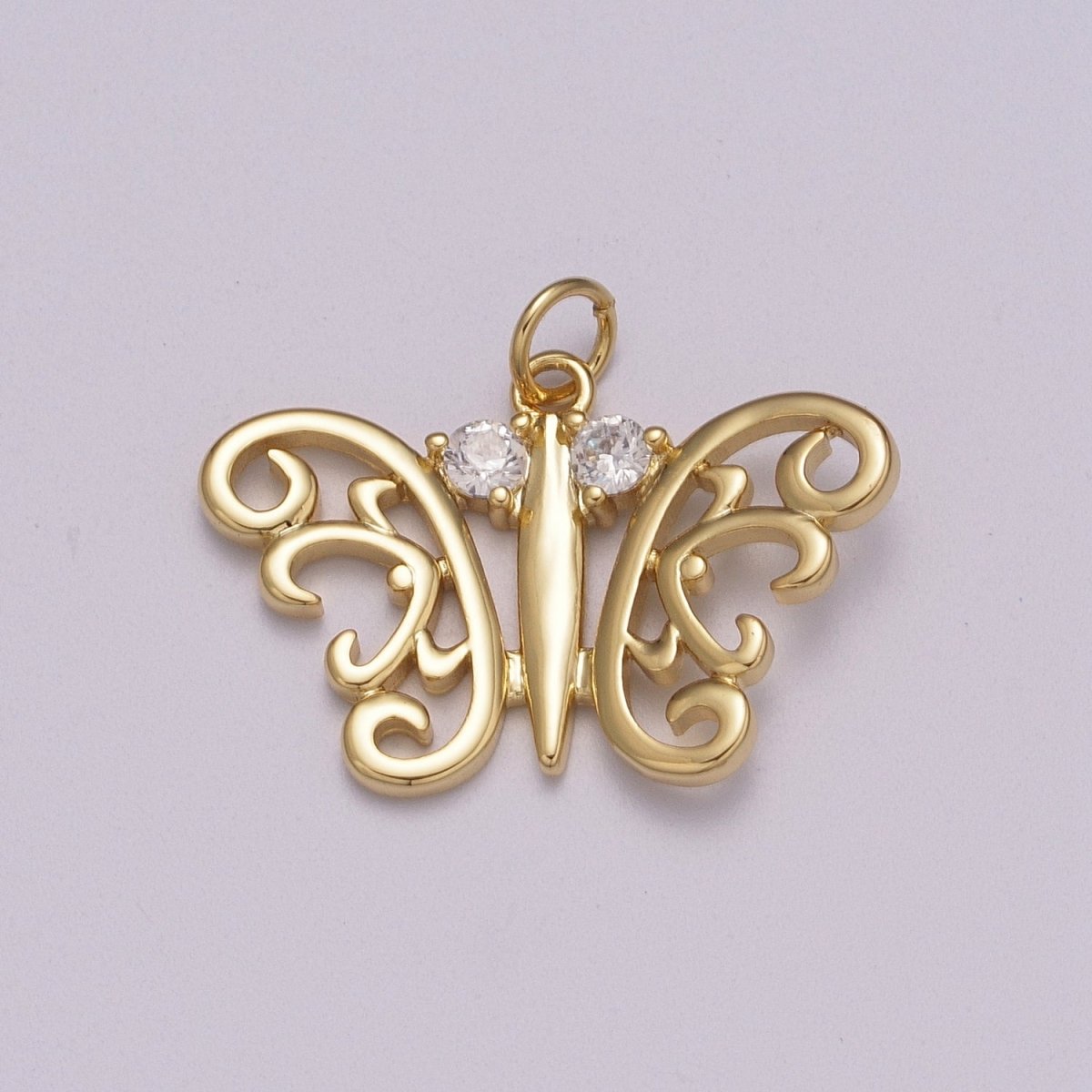 Dainty 14k Gold Filled Butterfly Charm, Small Mariposa Pendant Charm Monarch Charm Animal Jewelry I-096