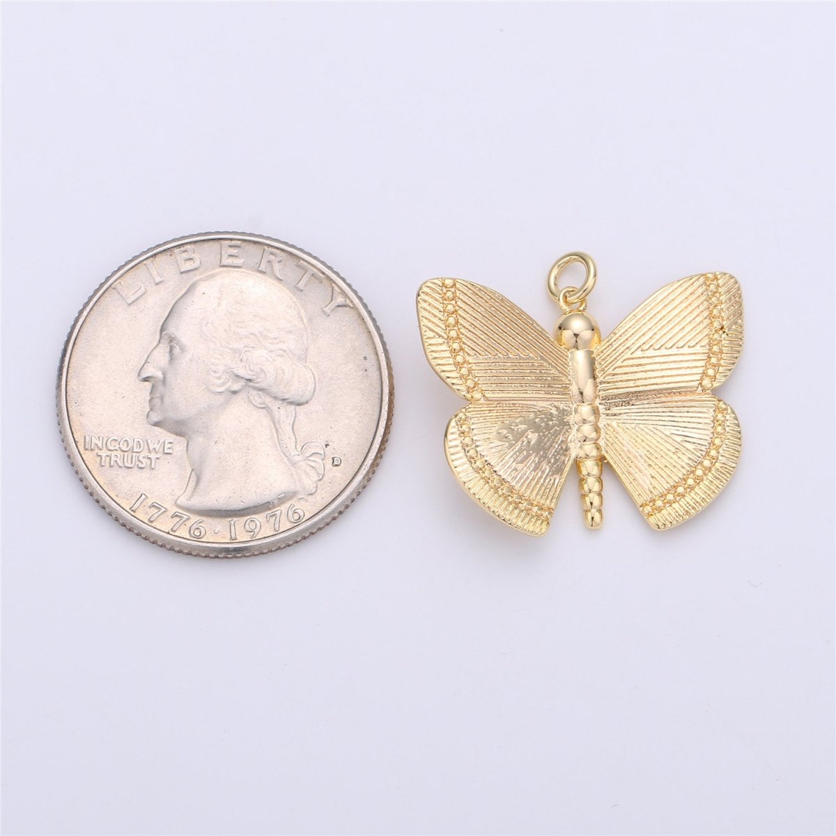 Dainty 14k Gold Filled Butterfly Pendant Gold Butterfly Charms for Bracelet, Earring, Necklace Charms for Jewelry Making Supply D-491 C-653