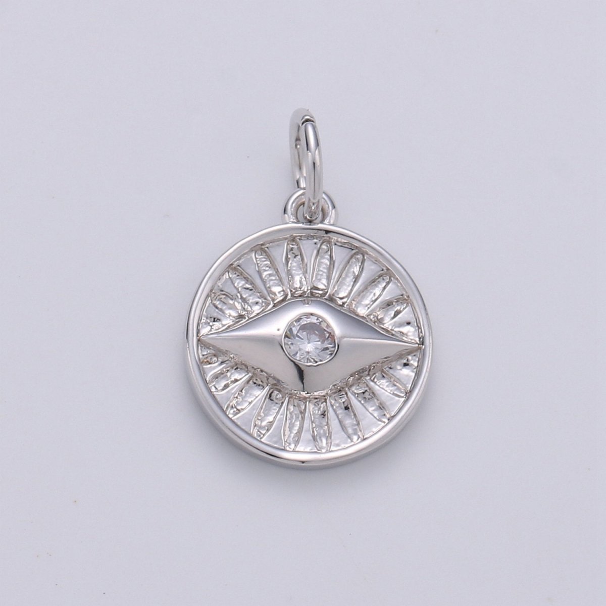 Dainty 14k Gold Filled Charm Coin Evil Eye Pendant Charm for Bracelet Necklace Earring Component for Jewelry Making D-279 D-280