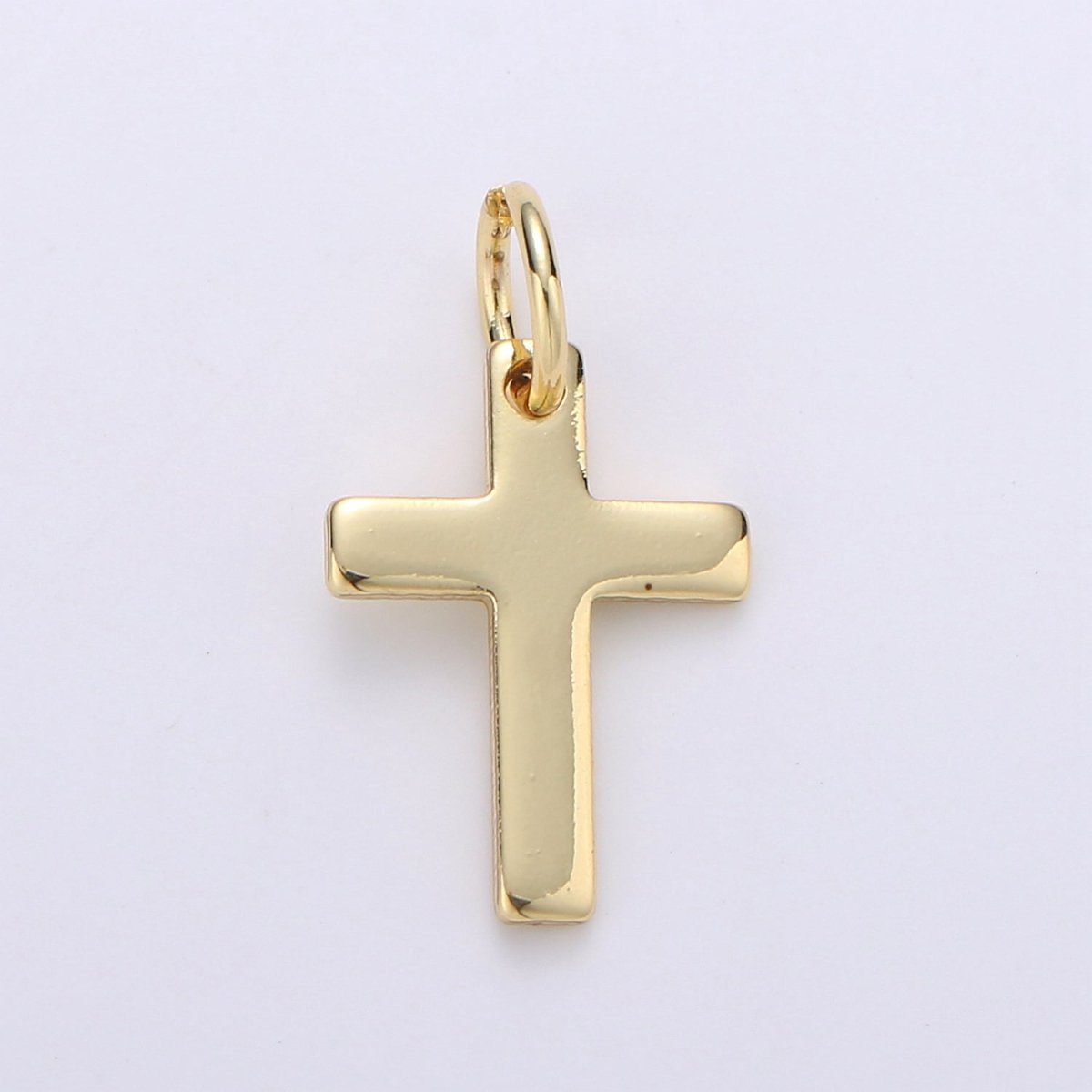 Dainty 14k Gold Filled Cross Charm for Bracelet Earring Necklace Rosary Component Minimalist Religious Jewelry Charm D-482