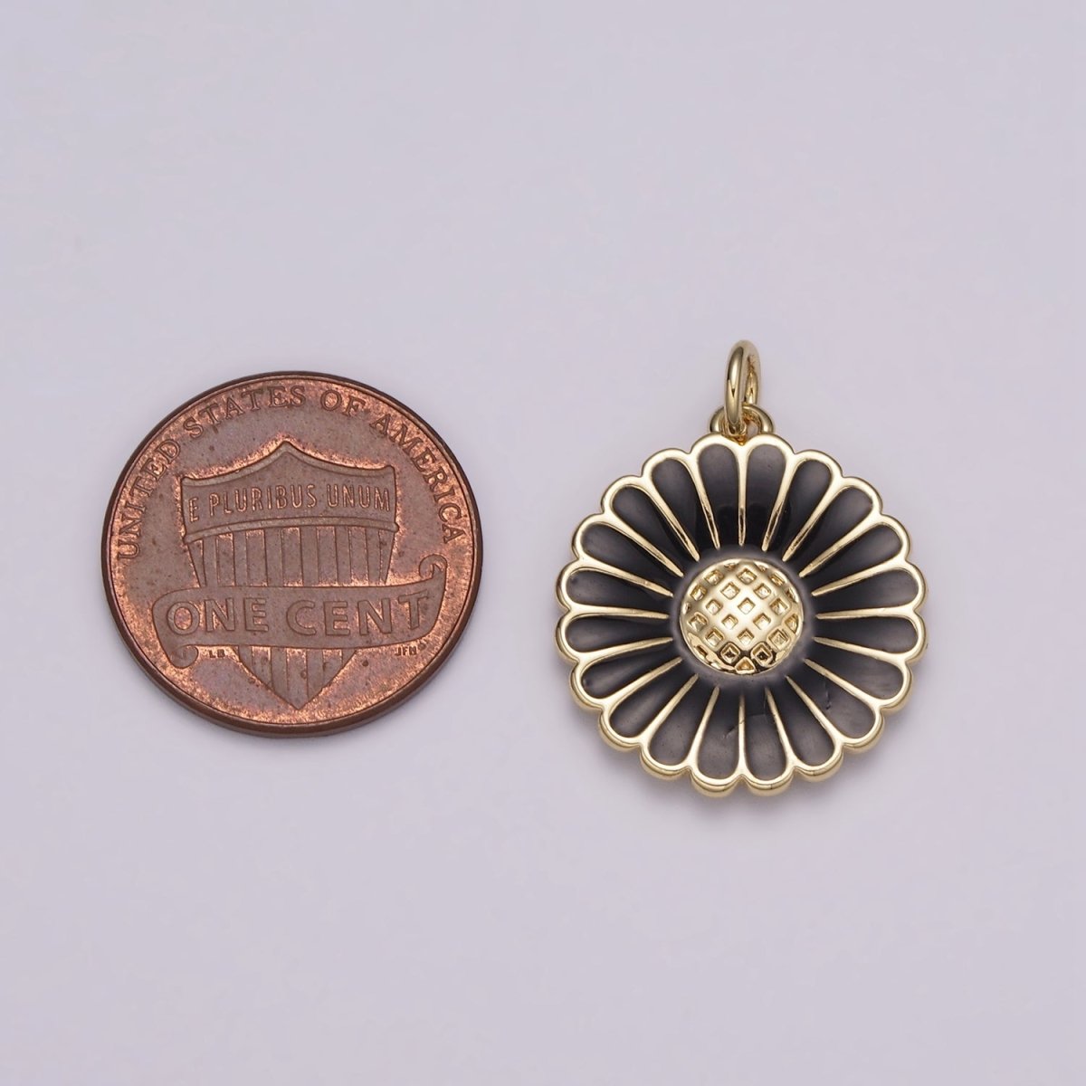 Dainty 14k Gold Filled Enamel Sunflower Necklace for Women Flower Charm Necklace Bracelet Earring Component M-924 - M-928