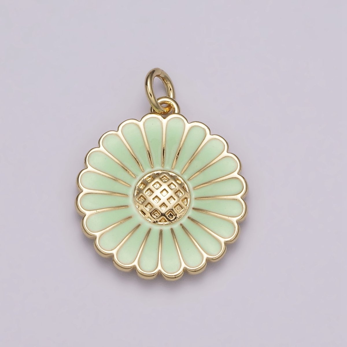 Dainty 14k Gold Filled Enamel Sunflower Necklace for Women Flower Charm Necklace Bracelet Earring Component M-924 - M-928