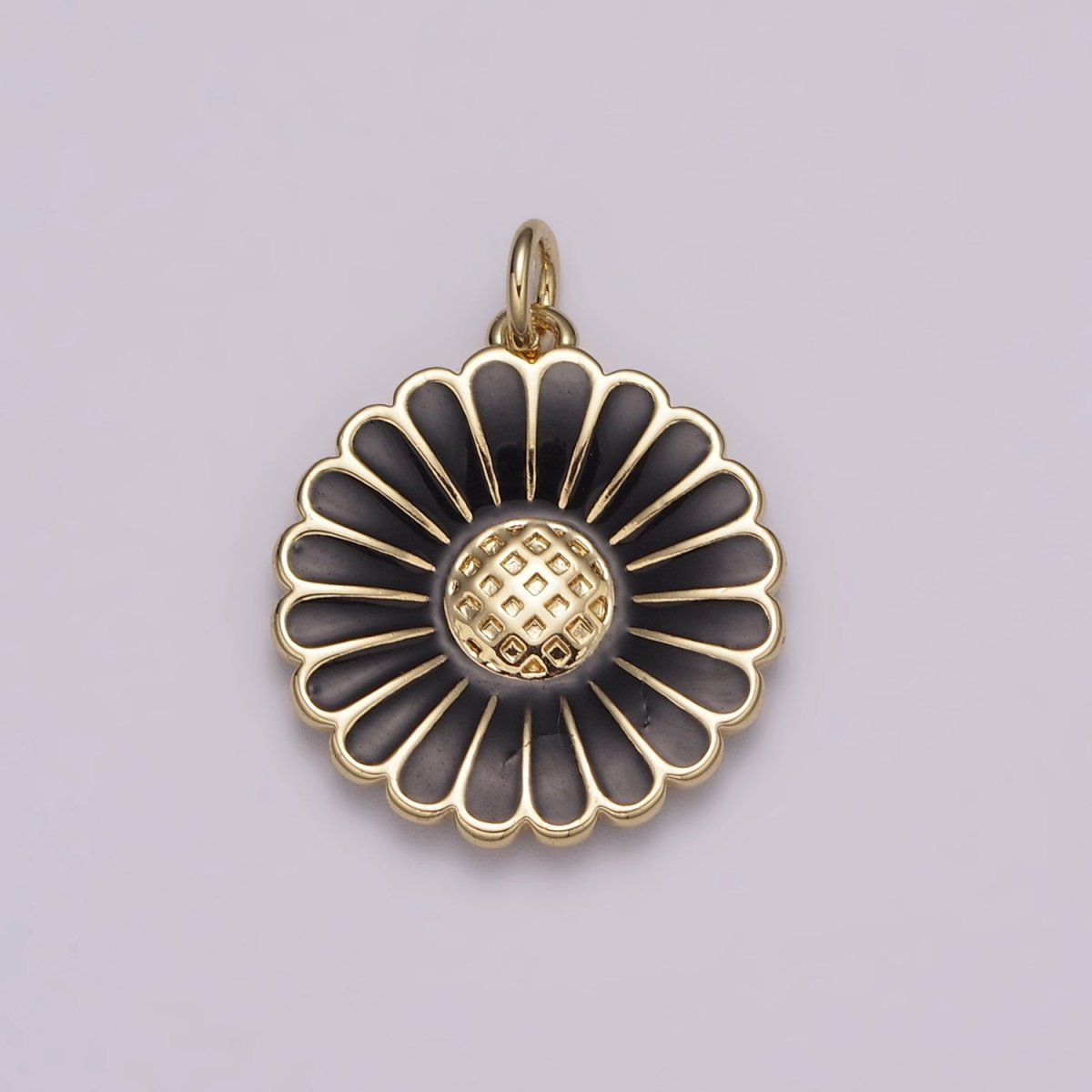 Dainty 14k Gold Filled Enamel Sunflower Necklace for Women Flower Charm Necklace Bracelet Earring Component M-924 - M-928