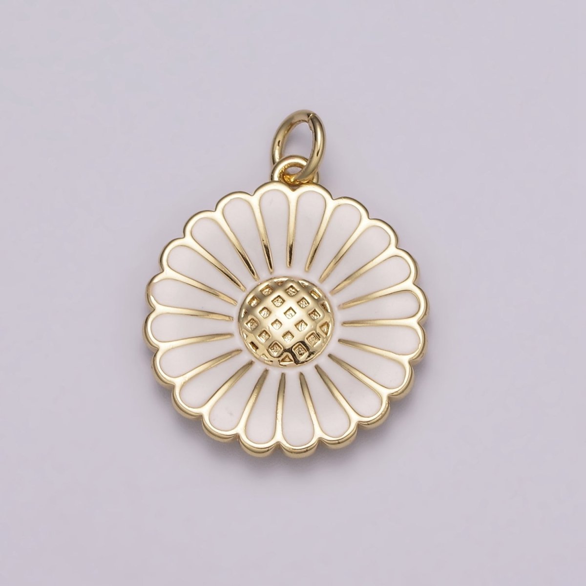 Dainty 14k Gold Filled Enamel Sunflower Necklace for Women Flower Charm Necklace Bracelet Earring Component M-924 - M-928