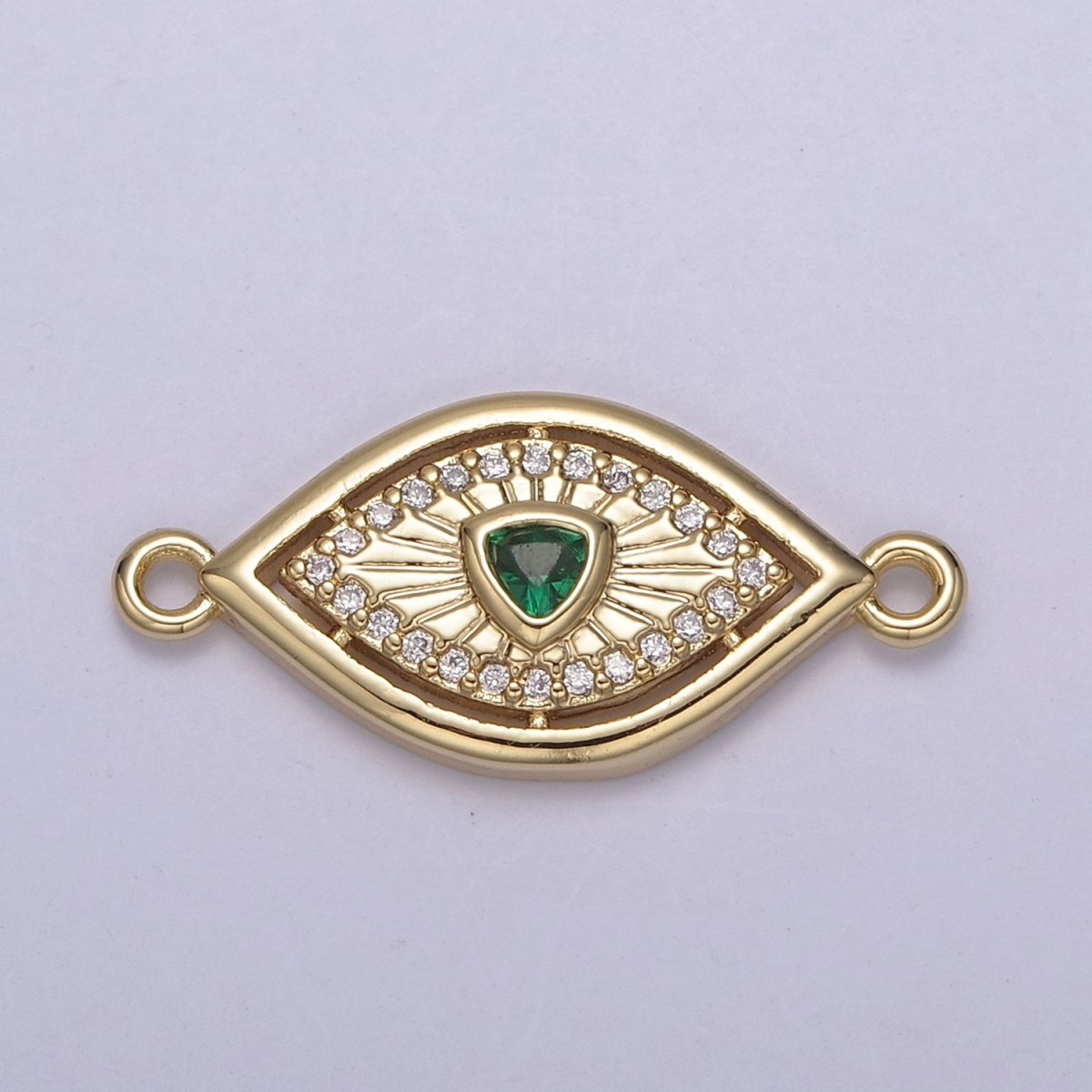 Dainty 14k Gold Filled Evil eye Charm Connector for Bracelet Necklace Component Link Connector Finding SupplyY-450 - Y-457