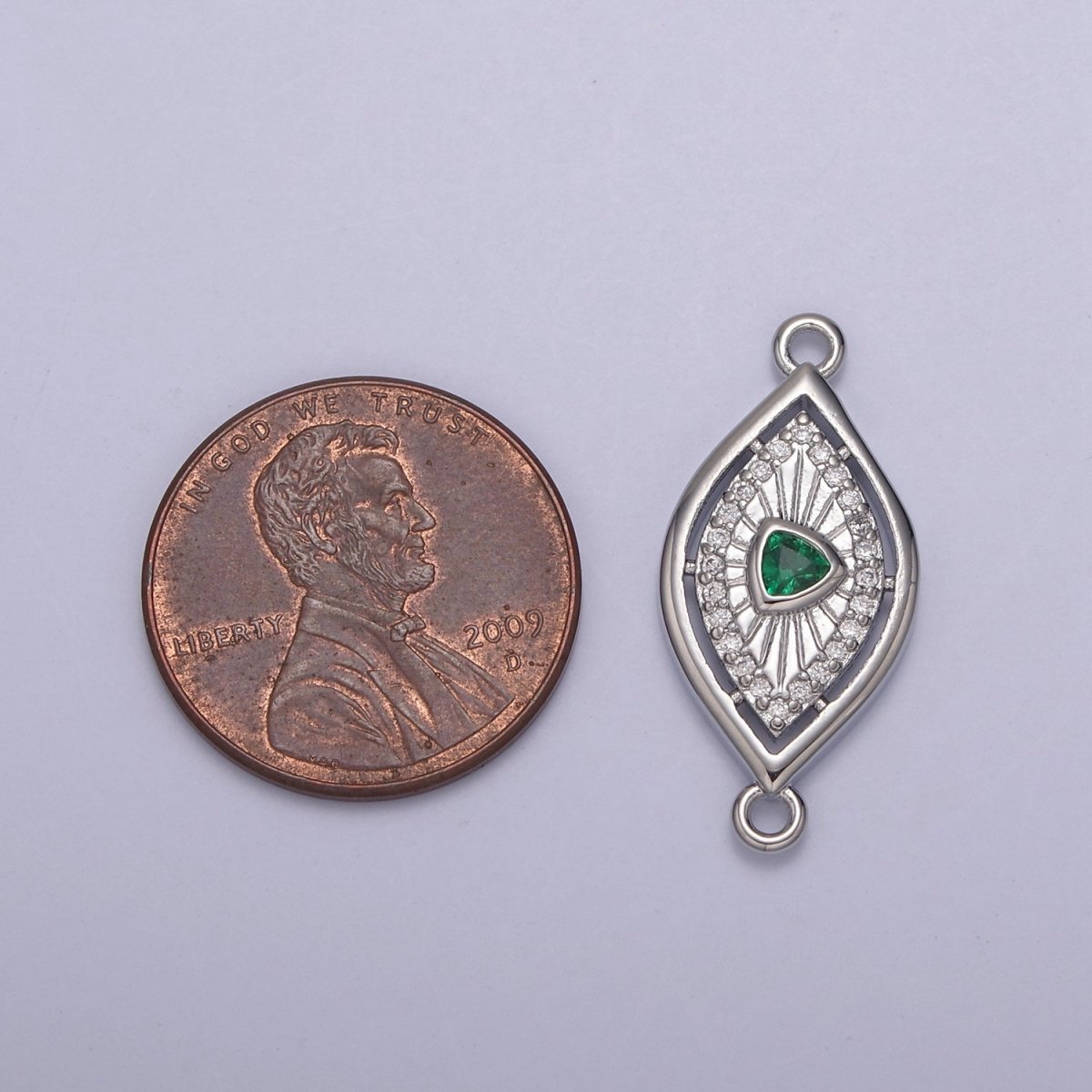Dainty 14k Gold Filled Evil eye Charm Connector for Bracelet Necklace Component Link Connector Finding SupplyY-450 - Y-457