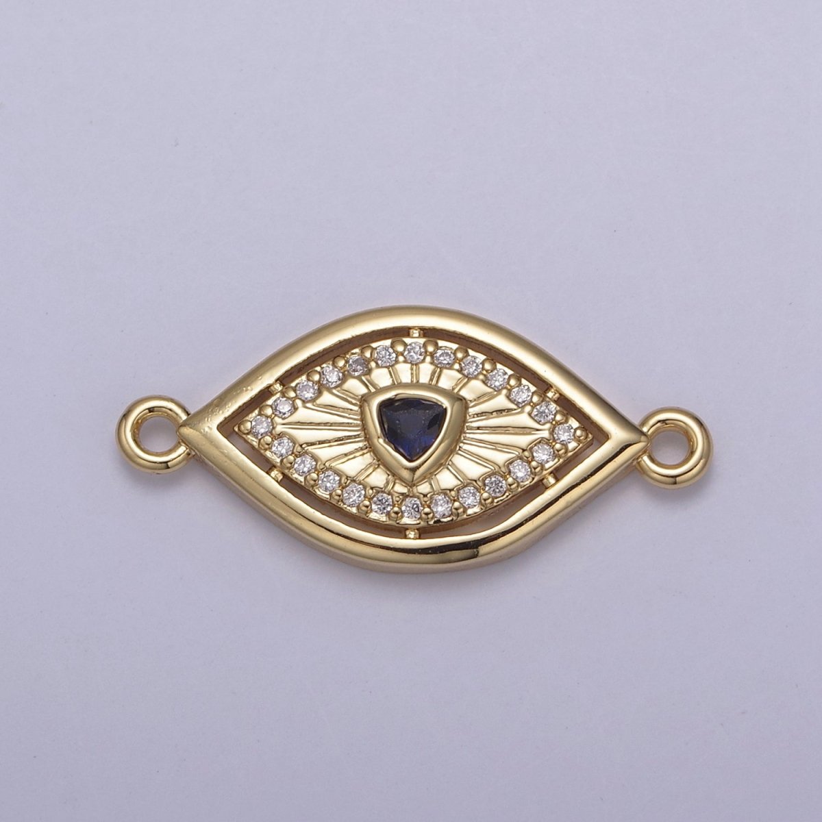 Dainty 14k Gold Filled Evil eye Charm Connector for Bracelet Necklace Component Link Connector Finding SupplyY-450 - Y-457